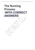 The Nursing Process -WITH CORRECT ANSWERS 