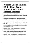 Alberta Social Studies 20-1 - Final Exam Practice with 100- correct answers.