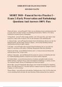 MORT 3018 - Funeral Service Practice I - Exam 2 (Early Preservation and Embalming) Questions And Answers 100% Pass