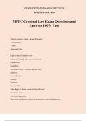 MPTC Criminal Law Exam Questions and Answers 100% Pass