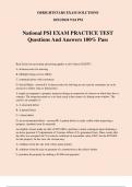 National PSI EXAM PRACTICE TEST Questions And Answers 100% Pass