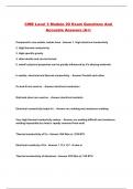 CWB Level 3 Module 20 Exam Questions And Accurate Answers (A+)