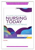 TEST BANK FOR NURSING TODAY TRANSITION AND TRENDS 11TH EDITION BY ZERWEKH 100% VERIFIED (NEWEST 2024)