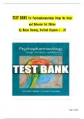 Psychopharmacology Drugs the Brain and Behavior 3rd Edition Meyer Nursing Test Bank