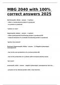 MBG 2040 with 100- correct answers 2025.