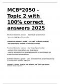 MCB2050 - Topic 2 with 100- correct answers 2025