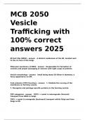 MCB 2050 Vesicle Trafficking with 100- correct answers 2025.