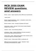 MCB 2050 EXAM REVIEW questions amd answers