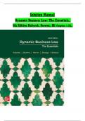 Solutions Manual For Dynamic Business Law, 6th Edition By Nancy Kubasek, Neil Browne, Daniel Herron, Linda Barkacs, Carrie Williamson - Full Chapters