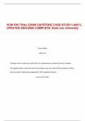 HCM 530 FINAL EXAM CAPSTONE CASE STUDY I AND L UPDATED 2024/2025 COMPLETE; Saint Leo University