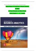 Solution manual for introduction to business analytics 1st edition by vernon richardson and marcia Watson 100% VERIFIED ANSWERS 2023/2024