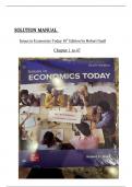 Solution Manual For Issues in Economics Today, 10th Edition by Robert Guell, All Chapters 1 to 47 complete Verified editon 