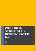 WGU D016 STUDY SET - REVIEW RATED A+