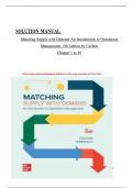 Solution Manual For Matching Supply with Demand: An Introduction to Operations Management, 5th Edition by Cachon and Terwiesch, All Chapters 1 to 19 complete Verified editon 