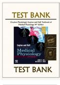 Test Bank Resources (Guyton Physiology) for Guyton and Hall Textbook of Medical Physiology 14th Edition (NEWEST 2024)