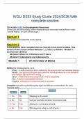 WGU D333 Study Guide 2024/2025 With complete solution