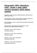 Geography 2051 (Namikas, LSU) - Exam 1 with 100- correct answers 2025 latest update.