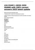 LSU EXAM 1 GEOG 2050 HUANG with 100- correct answers 2025 latest update.