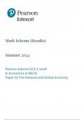 EDEXCEL   economics a 9ec0-02 paper 2: the national and global economy mark-SCHEME may  2024