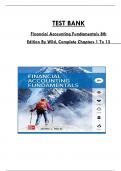 Test Bank For Financial Accounting Fundamentals 8th Edition By Wild, Consists Of 13 Complete Chapters, ISBN: 978-1260728606