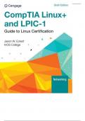 Test Bank For CompTIA Linux+ and LPIC-1 Guide to Linux Certification - 6th Edition - 2024 All Chapters - 9798214000800 || Complete Study Guide A+.