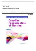 Test Bank For Canadian Fundamentals of Nursing 6th Edition By Patricia Potter, Wendy Duggleby, Patricia Stockert, Barbara Astle, Anne Perry, Amy Hall 9781771721134; All Chapter 1-48|| Complete study Guide || Grade A+..