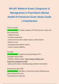 NR 607 Midterm Exam | Diagnosis & Management in Psychiatric-Mental Health III Practicum Exam Study Guide | Chamberlain