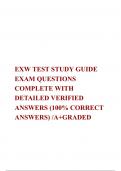 EXW TEST STUDY GUIDE EXAM QUESTIONS COMPLETE WITH DETAILED VERIFIED ANSWERS (100% CORRECT ANSWERS) /A+GRADED 