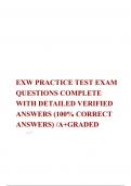 EXW PRACTICE TEST EXAM QUESTIONS COMPLETE WITH DETAILED VERIFIED ANSWERS (100% CORRECT ANSWERS) /A+GRADED 