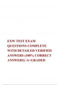   EXW TEST EXAM QUESTIONS COMPLETE WITH DETAILED VERIFIED ANSWERS