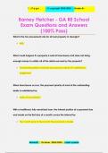 Barney Fletcher - GA RE School  Exam Questions and Answers (100% Pass)