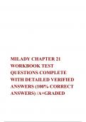 MILADY CHAPTER 21 WORKBOOK TEST QUESTIONS COMPLETE WITH DETAILED VERIFIED ANSWERS (100% CORRECT ANSWERS) /A+GRADED