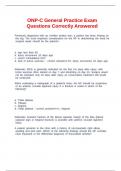 ONP-C General Practice Exam Questions Correctly Answered