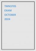 TMN3705 EXAM ANSWERS OCTOBER 2024