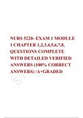 NURS 5220- EXAM 1 MODULE 1 CHAPTER 1,2,3,4,5,6,7,8, QUESTIONS COMPLETE WITH DETAILED VERIFIED ANSWERS (100% CORRECT ANSWERS) /A+GRADED