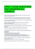 CPFS 1 EXAM QUESTIONS AND ANSWERS ALL CORRECT 