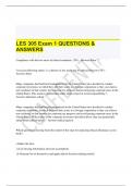 LES 305 Exam 1 QUESTIONS & ANSWERS.