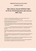 NIFA FINAL EXAM NEWEST 2024 ACTUAL EXAM Questions and Answers 100% Pass