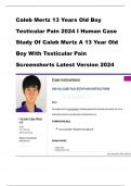 Caleb Mertz 13 Years Old Boy Testicular Pain 2024 I Human Case Study Of Caleb Mertz A 13 Year Old Boy With Testicular Pain Screenshorts Latest Version 2024