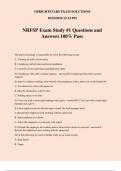 NRFSP Exam Study #1 Questions and Answers 100% Pass