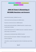 AHN 447 Exam 5 (Hematology & HIV/AIDS) Questions and Answers