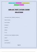 AHN 447 TEST 2 STUDY GUIDE SOLUTIONS