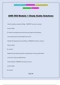 AHN 568 Module 1 Study Guide Solutions