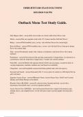 Outback Menu Test Study Guide.