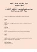 OB/GYN ARDMS Practice Test Questions And Answers 100% Pass.