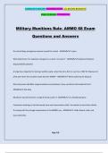 Military Munitions Rule- AMMO 68 Exam Questions and Answers