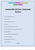 Anatomy BIOL 221 Exam 1 Study Guide Solutions