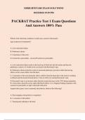 PACKRAT Practice Test 1 Exam Questions And Answers 100% Pass