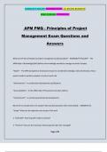 APM PMQ - Principles of Project Management Exam Questions and Answers