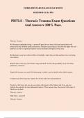 PHTLS - Thoracic Trauma Exam Questions And Answers 100% Pass.